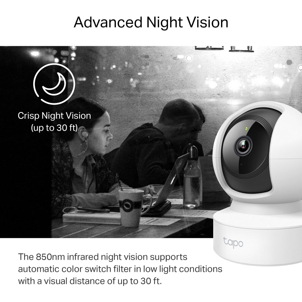 TP-Link Tapo C212 2K 3MP Pan/Tilt Home Security Wi-Fi Camera with Lan Port CCTV | Two-Way Audio, microSD Card Slot, Advanced Night Vision TP-Link Tapo C212 2K 3MP Pan/Tilt Home Security Wi-Fi Camera with Lan Port CCTV | Two-Way Audio, microSD Card Slot, Advanced Night Vision